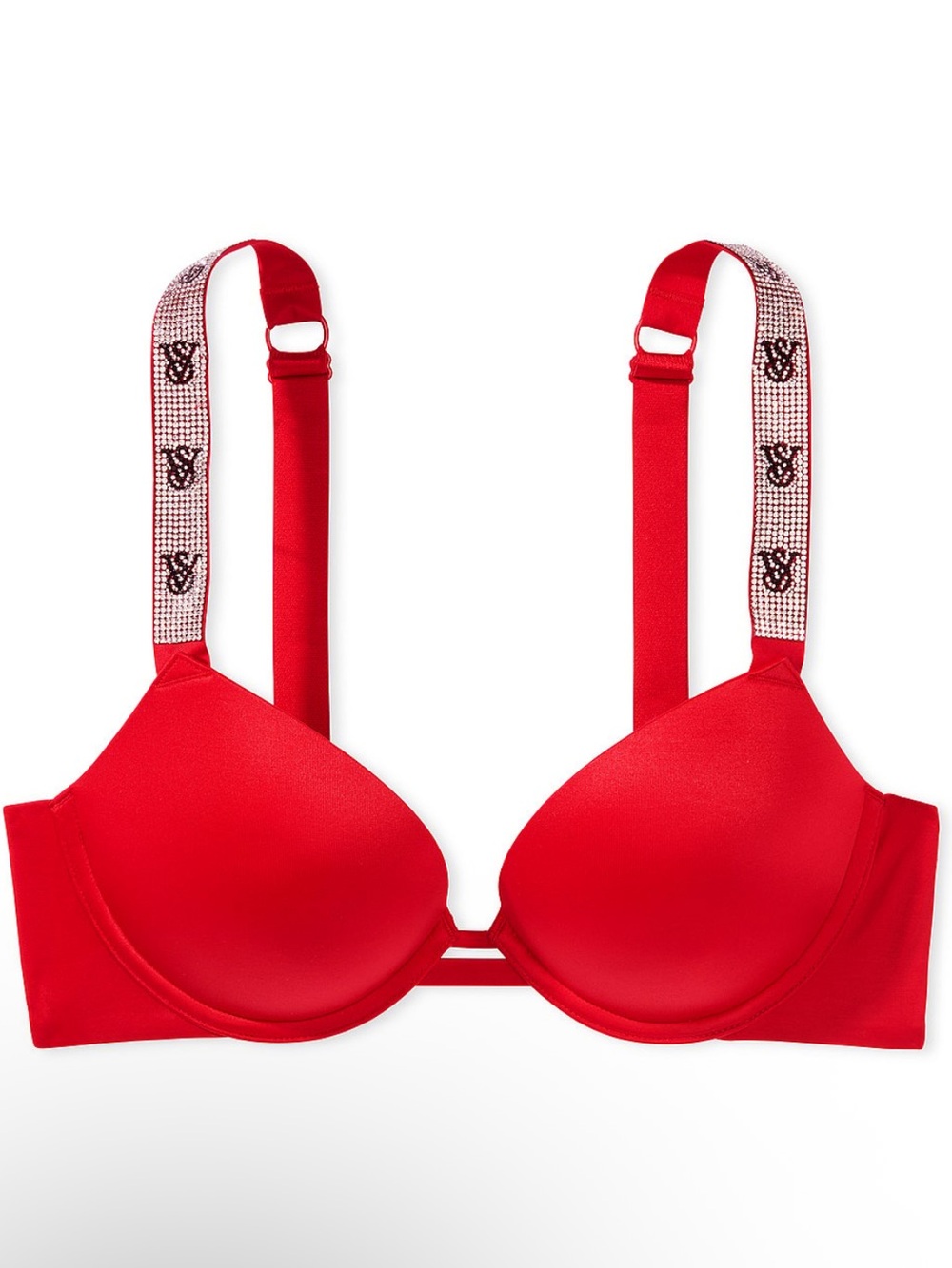 Victorias Secret 36G Shine Strap Push Up Red Bra | NWT